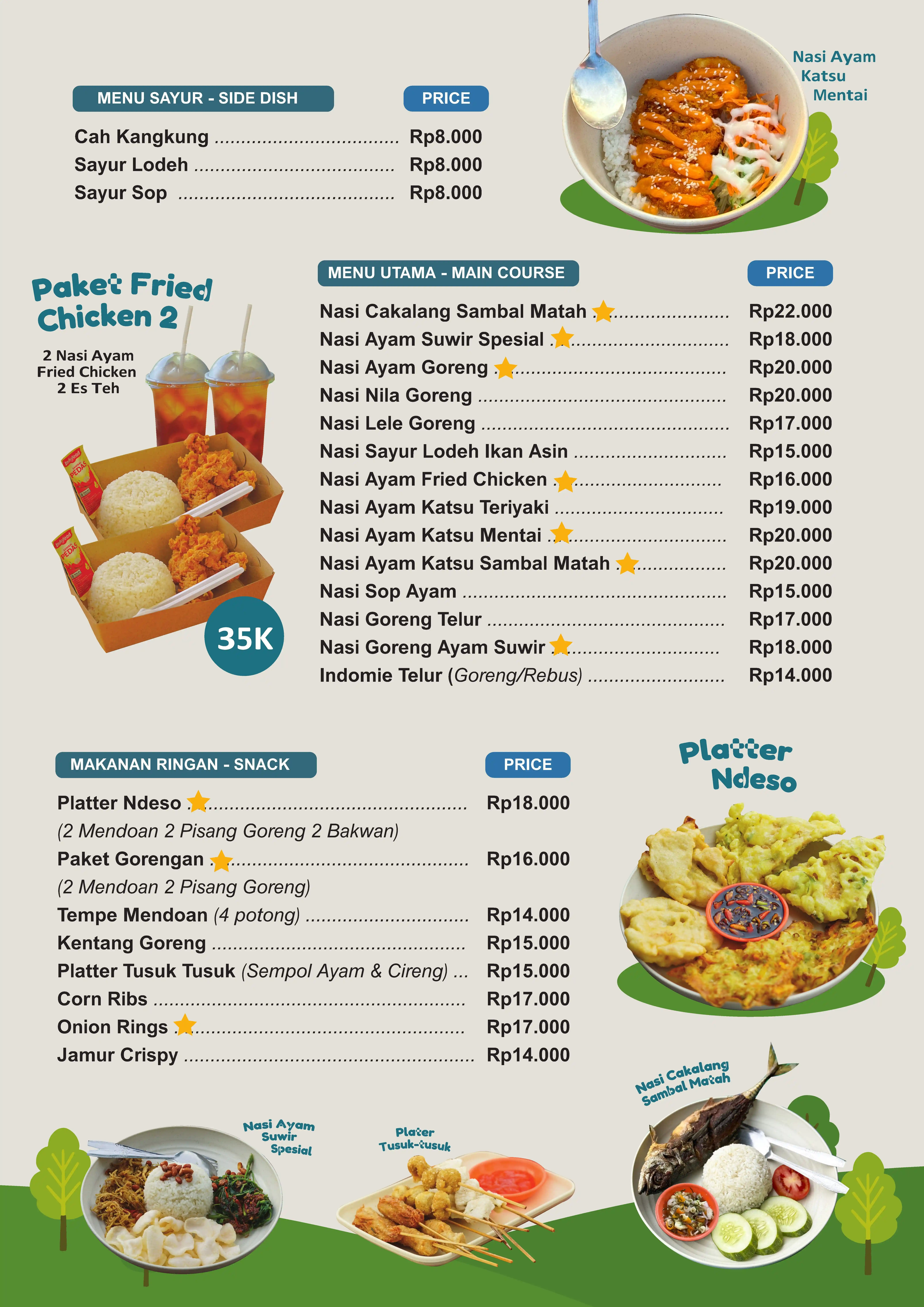 Menu page 2